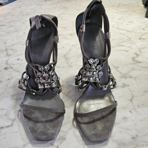 Gucci // grey suede heels - Picture 1 of 10